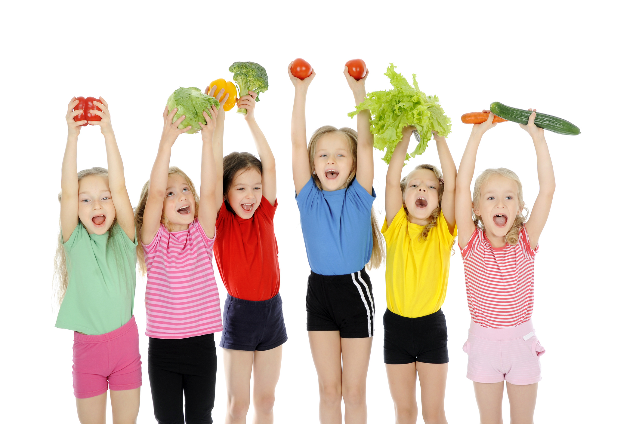 groep kinderen met groente